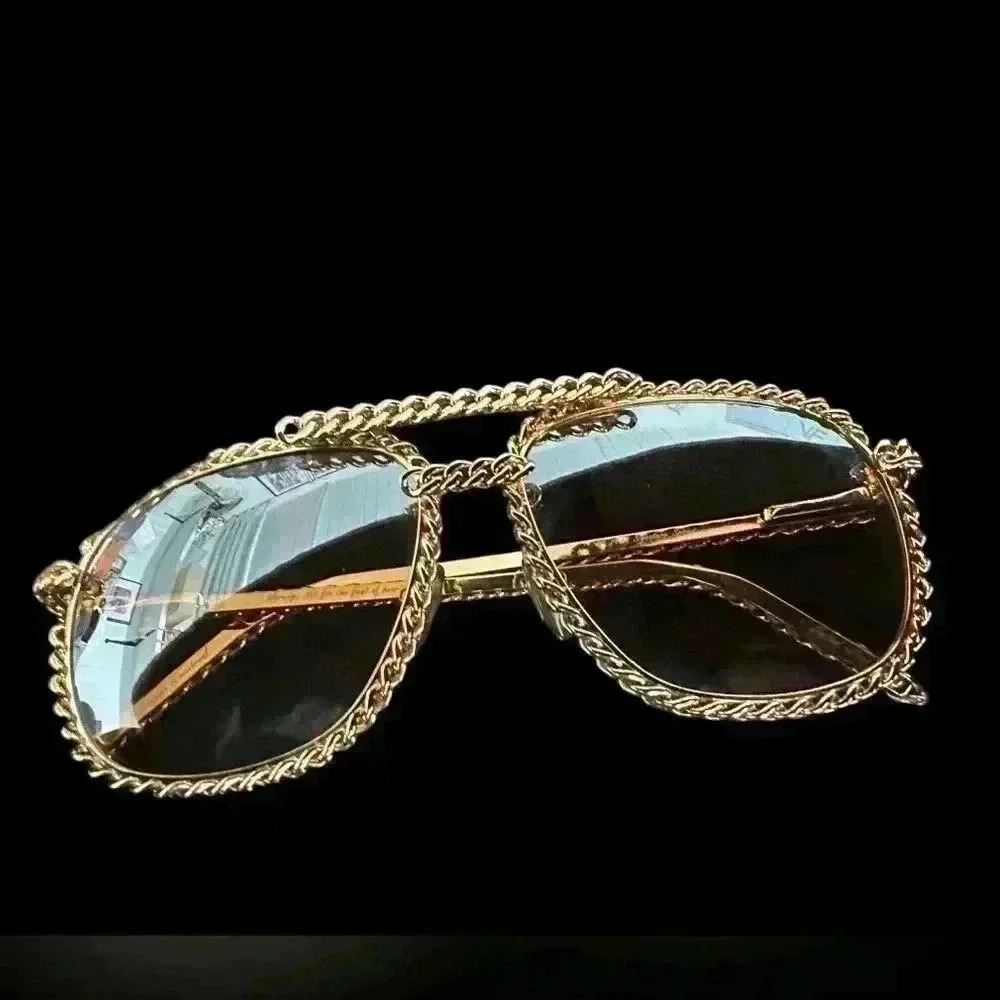 Gold and Black Men's Sunglasses